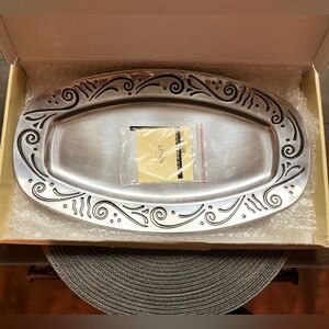 Lenox Metalware Spyro Bread Tray